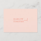 の結婚赤面ピンクハースQRコードエンクロージャカード エンクロージャーカード (裏面)