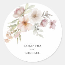 の結婚赤面ピンクフローラシール