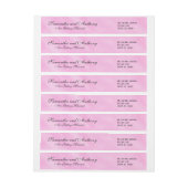 の結婚赤面ピンク住所 シール ラップアラウンドラベル (シート)