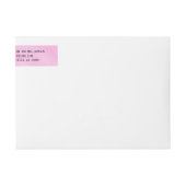 の結婚赤面ピンク住所 シール ラップアラウンドラベル (正面)