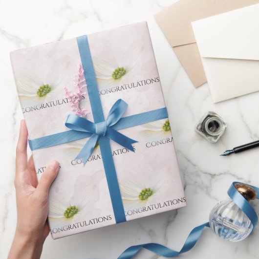 の結婚赤面ピンク ラッピングペーパー (ギフト)