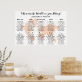 の結婚赤面マップ付き座席表 ポスター (キッチン)