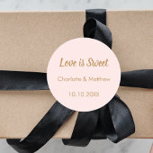 の結婚赤面金ゴールド名Love is Sweet ラウンドシール