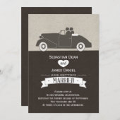 の結婚車ツーグルームゲイ結婚ズ 招待状 (正面/裏面)