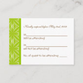 の結婚返信カード | F1 エンクロージャーカード (裏面)