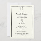 の結婚送別ブランチ永遠の手描き 招待状 (正面)