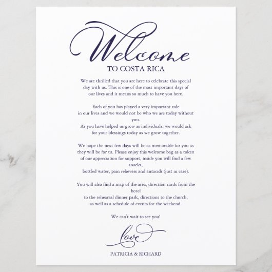 の結婚週末の日程のスクリプエレガントト歓迎 (正面)