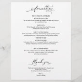 の結婚週末の日程エレガント (裏面)