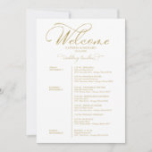 の結婚週末の日程エレガント 招待状 (正面)