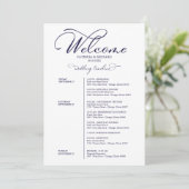 の結婚週末の日程エレガント 招待状 (スタンド正面)