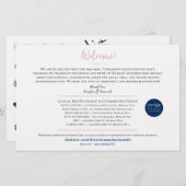 の結婚週末ウェルカムマップカード – Kiersten用 (正面/裏面)