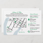 の結婚週末ウェルカムマップ – ALEXISカスタムの (正面/裏面)