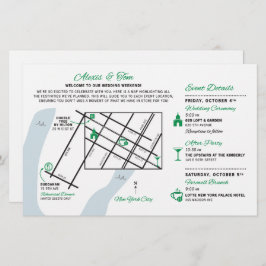 の結婚週末ウェルカムマップ – ALEXISカスタムの