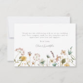 の結婚野花サンキューカード サンキューカード (裏面)