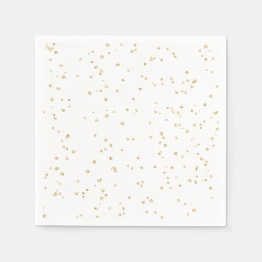 の結婚金ゴールドグリッター紙 スタンダードカクテルナプキン (正面)