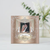 の結婚金ゴールドコーヒークリームシルバ華美ー 招待状 (スタンド正面)