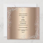 の結婚金ゴールドコーヒークリームシルバ華美ー 招待状 (裏面)