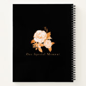 の結婚金ゴールドバラブラック結婚のフォトゲストリスト ノートブック (裏面)