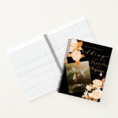 の結婚金ゴールドバラブラック結婚のフォトゲストリスト ノートブック (内部)