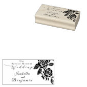 の結婚金ゴールドバラブラック ラバースタンプ (押印)