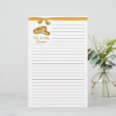 の結婚金ゴールドバンドと金ゴールドリボン 便箋 (スタンド正面)
