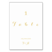 の結婚金ゴールドミニマルテーブル番号 テーブルナンバー (裏面)