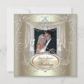 の結婚金ゴールドミント華美シルバー 招待状 (正面)