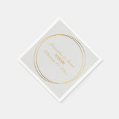 の結婚金ゴールド効果を持つ名前 スタンダードカクテルナプキン (角)