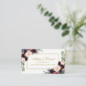 の結婚金ゴールドBurgundy Blue Registry Insert Card BG エンクロージャーカード (スタンド正面)