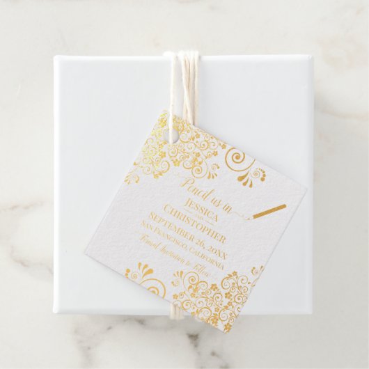 の結婚鉛筆で日付を黒に保エレガントつ フェイバータグ (箱)