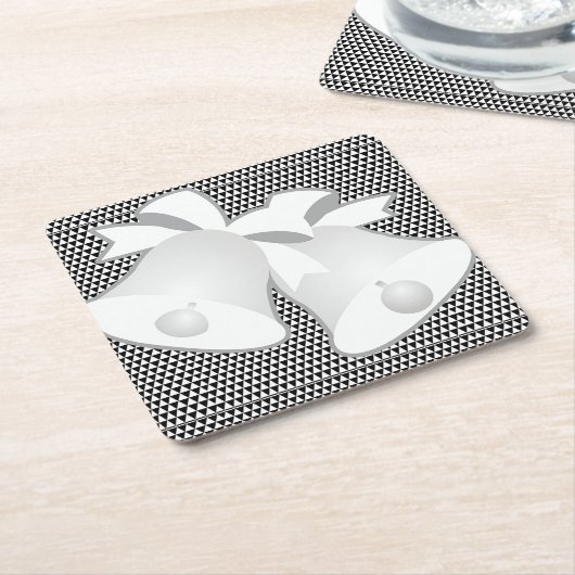 の結婚鐘 スクエアペーパーコースター (アングル)