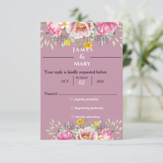 の結婚鐘 出欠カード (スタンド正面)