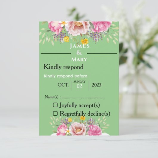 の結婚鐘 出欠カード (スタンド正面)