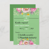 の結婚鐘 出欠カード (正面/裏面)