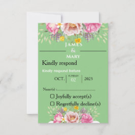 の結婚鐘 出欠カード