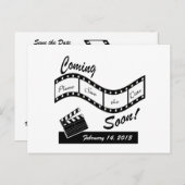 の結婚間来もなく – 日付を保存 案内ポストカード (正面/裏面)