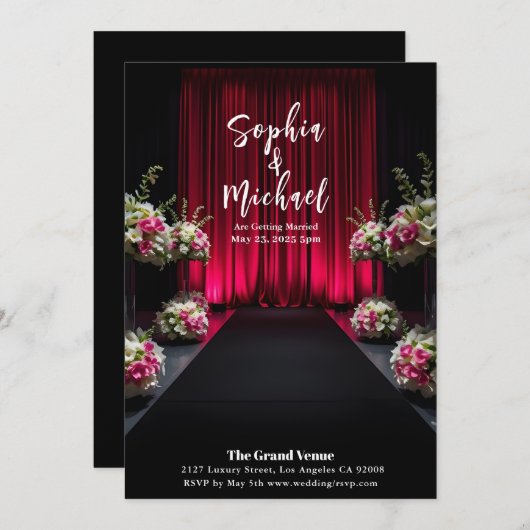 の結婚雑誌の表紙フローラ 招待状 (正面/裏面)