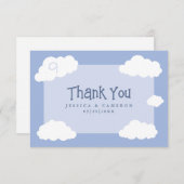 の結婚雲9かわいいお洒落おもしろいギフトユニーク サンキューカード (正面/裏面)