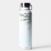 の結婚青フローラ「花嫁部族」名前をカスタムする ウォーターボトル (背面)
