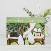 の結婚靴カップルシャワー招待状 招待状 (スタンド正面)