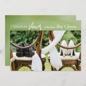 の結婚靴カップルシャワー招待状 招待状 (正面/裏面)