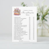 の結婚靴本ストーリーブライダルシャワーゲームカード 招待状 (スタンド正面)