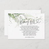 の結婚願い井戸の贈り物の要求ユーカリ エンクロージャーカード (正面/裏面)