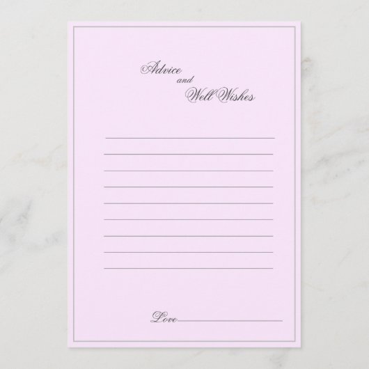の結婚願い愛と生活のアドバイスカード アドバイスカード (裏面)