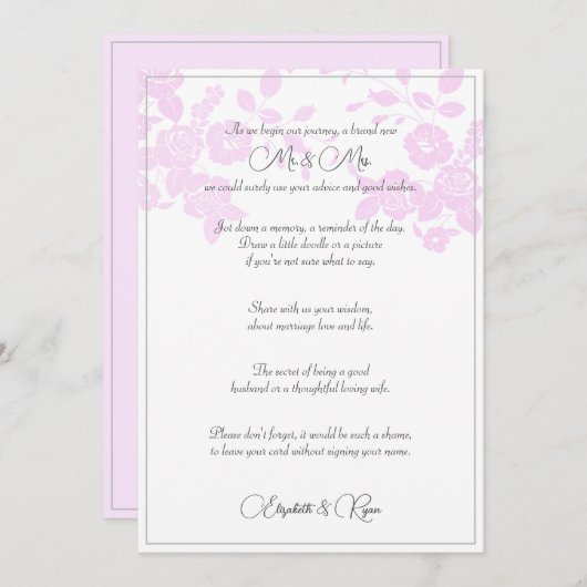 の結婚願い愛と生活のアドバイスカード アドバイスカード (正面/裏面)