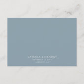 の結婚願い書の台本ダスティブルー エンクロージャーカード (裏面)