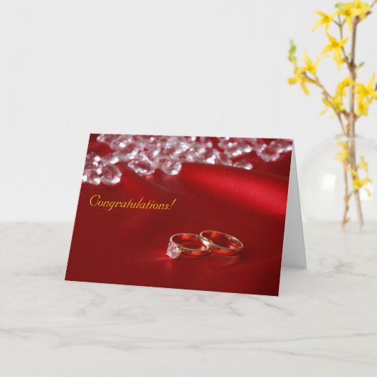 の結婚願い カード (黄色い花)