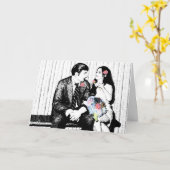 の結婚願い カード (黄色い花)