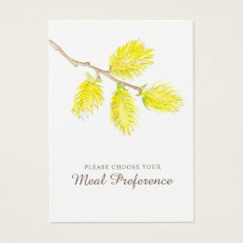 の結婚食事の選好春イエローカード