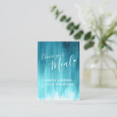 の結婚食事の選択アクアティール(緑がかった色)アートエンクロージャカード エンクロージャーカード (スタンド正面)